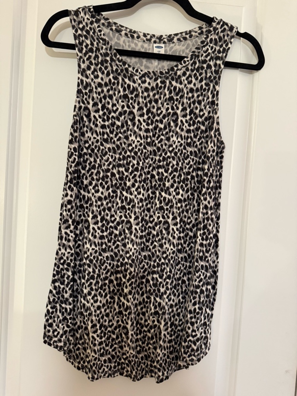 Old Navy Leopard Print Tank Top - Black & Cream